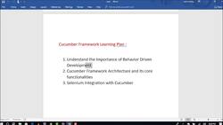 Cucumber Framework Design Plan Instructional Video