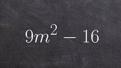 Factoring trinomials #2 difference of two squares Instructional Video
