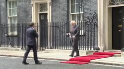 CLEAN : Boris Johnson welcomes Emmanuel Macron to Downing Street News Clip