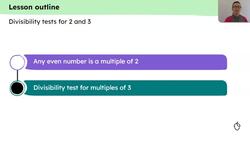 Divisibility tests for 2 and 3 Instructional Video
