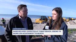 Sand delivered to Tobay Beach, crews work on opening access to the beach News Clip