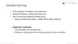 Bash Shell Scripting - Variables - Basic Concepts Instructional Video