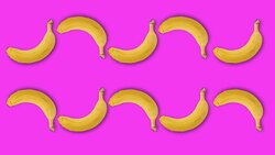 Minimal Motion Art, Banana on the rose Stock Footage