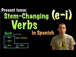 01067 Spanish Lesson - Present Tense - E-I Stem-changing verbs Instructional Video
