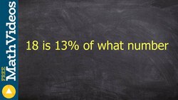 Given a number and percent determine the missing whole number Instructional Video