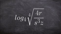 Learning how to expand a logarithmic expression to 4th root Instructional Video