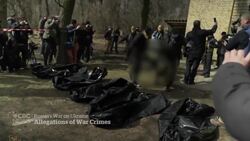 Zelensky visits battered Bucha, fears of widespread civilian massacres News Clip