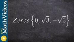 Write the equation of the polynomial given two radical zeros Instructional Video
