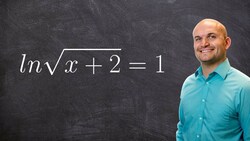 Solving the logrithmic equation with a square root Instructional Video