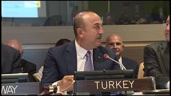 Turkish FM: Private sector key in achieving UNDP goals Stock Footage