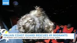 Italian Coast Guard Rescues 49 From Artist Banksy's Migrant Boat News Clip