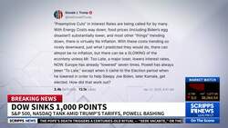 Dow sinks 1,000 points after President Trump's criticism of the Federal Reserve News Clip