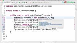 Java Programming for Complete Beginners - Java 16 - Step 03 - Java Integer Data Types - Exercises - BiNumber - Add, Multiply, and Double Instructional Video