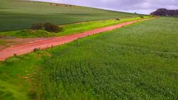 AERIAL farm land/ Philadelphia/ South Africa Stock Footage