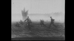 World War II German Tanks and Foot Soldiers Invade Stock Footage