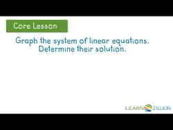 Determining Infinitely Many Solutions in a System of Linear Equations by Graphing Instructional Video