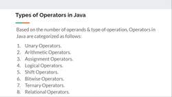 Java for Beginners with Hands-On Program and Capstone Project - Types of Operators Instructional Video