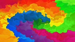 video animated splotch background neon rainbow colored spiral Stock Footage