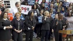 “Say No to Kavanaugh” – Protesters demand congress vote No to Kavanaugh - NYC Stock Footage