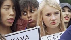 ANTI–Brett Kavanaugh – Demonstrators march on day of Kavanaugh/Ford hearing Stock Footage