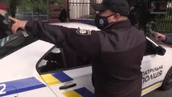 CLEAN : Femen activist in Kiev strips naked to protest Poland abortion ban News Clip