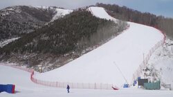 CLEAN : Images of high winds and slopes at zhangjiakou mountain hub News Clip