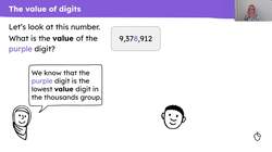 Determine the value of digits in numbers up to 10 million Instructional Video