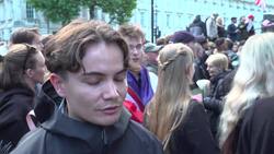 Turning Point UK host a vigil in Whitehall for murdered US right-wing activist Charlie Kirk News Clip