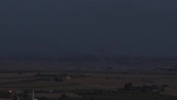 CLEAN : Turkish bombardments intensify as night falls on Ras al-Ain News Clip