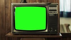 Old Tv Green Screen. Stock Footage