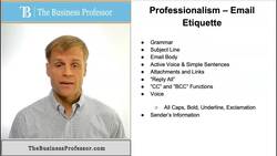 Professionalism - Email Etiquette Instructional Video