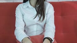 The girl is bored. Stock Footage