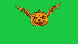 Animation of Halloween pumpkin with wings. Jack lantern ghost Stock Footage