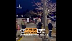 Long lines as voters hope high turnout could win election for their side News Clip