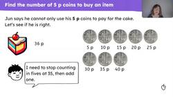 Find how many five pence coins are needed to make a given amount Instructional Video
