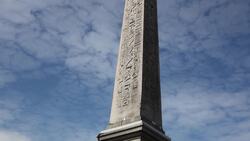 France, Paris, Place de la Concorde - Luxor Obelisk (Ramses II) from Egypt Luxor Stock Footage