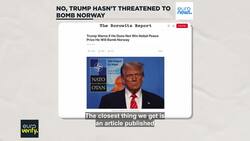 No, Trump hasn't threatened to bomb Norway if he doesn't get Nobel Peace Prize News Clip