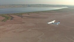 Small aircraft flying over the Kimberley lowlands, Western Australia. Editorial Use Only. Stock Footage