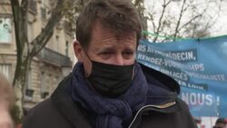 CLEAN : 'More beds, more staff': French hospital workers protest in Paris News Clip