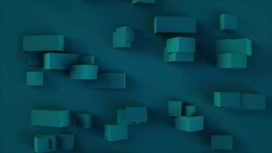 3d rendering background with rectangular shapes with different sizes of elements Stock Footage