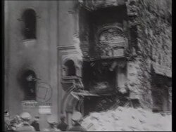 Kristallnacht, 9th November 1938 - smashing windows, Dresden's Semper Synagogue is destroyed. Stock Footage