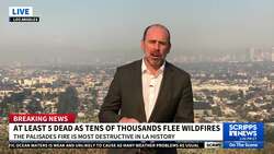 Largest of the wildfires burning in Los Angeles are still uncontrolled News Clip