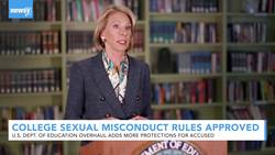 Education Department Finalizes New College Sexual Misconduct Rules News Clip