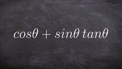 Math tutorial for simplifying trigonometric expressions Instructional Video