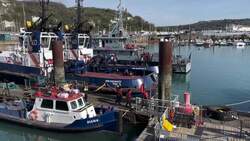 Suspected migrants arrive in Dover on Easter Sunday News Clip