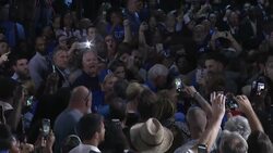 Obama slams divisive rhetoric; heckler cuts in News Clip