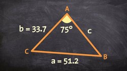 Determining the missing measurements of a triangle using the law of sines one case Instructional Video
