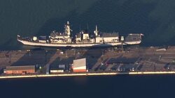 Aerials of Portsmouth Naval Dockyard News Clip
