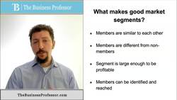 Marketing - What Makes Good Market Segments Instructional Video