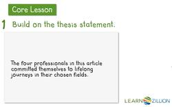 Writing an Introduction: Building on the Thesis Statement Instructional Video